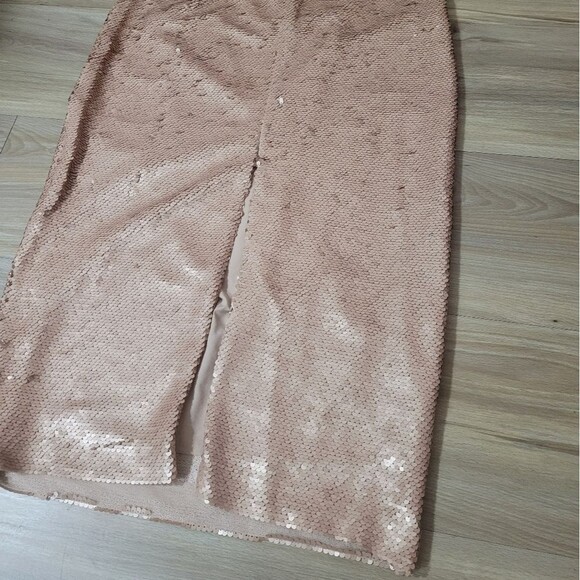 L'AGENCE Femme Sequin Cut-Out Midi-Dress Women's 2 Holiday Party Baddie - Picture 6 of 10